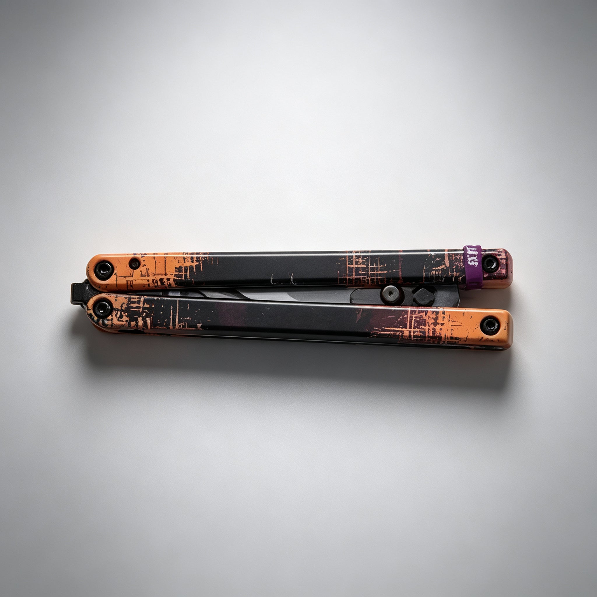 PH02-1 Butterfly Knife – Orange Graffiti