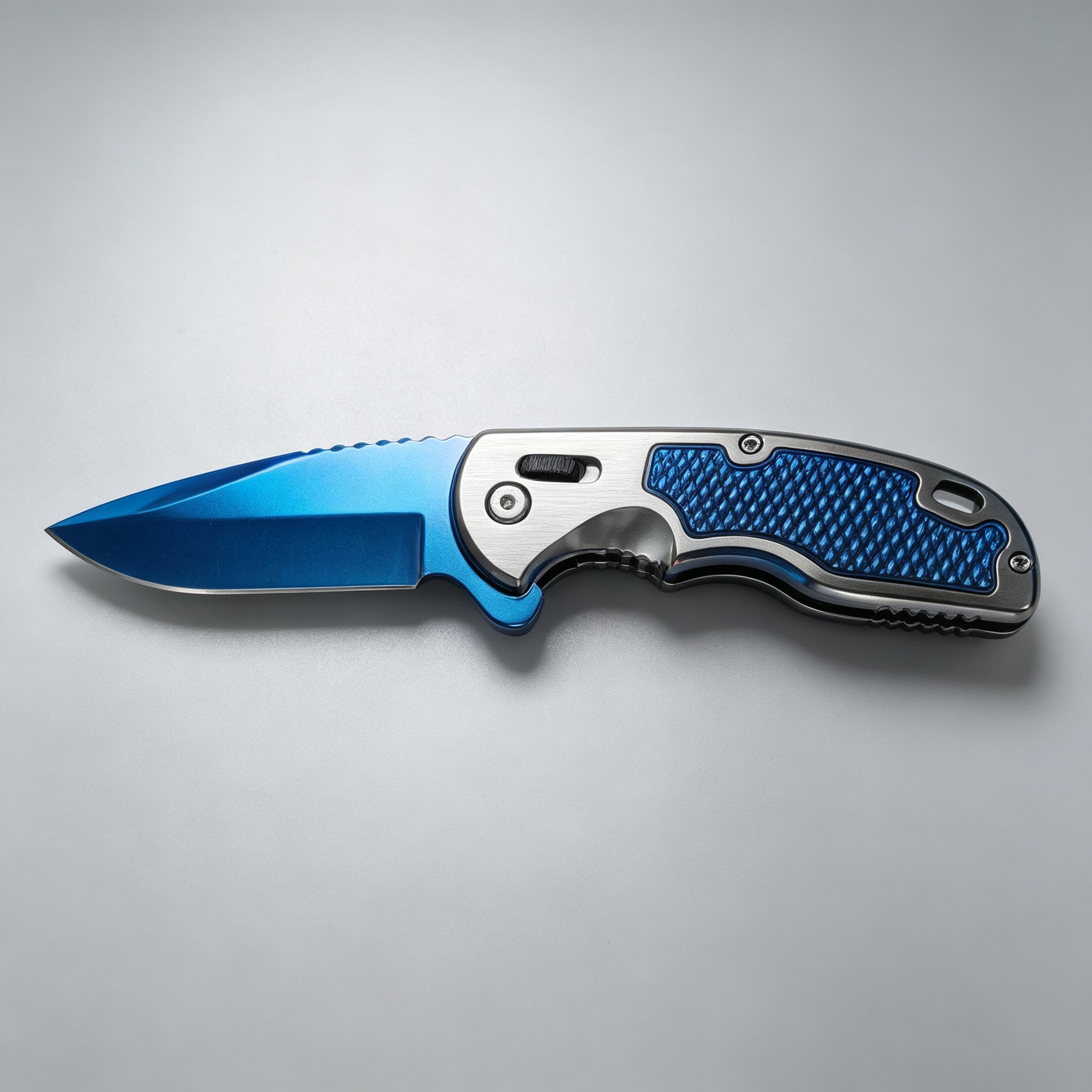 PH06 Folding Knife – Blue Titanium