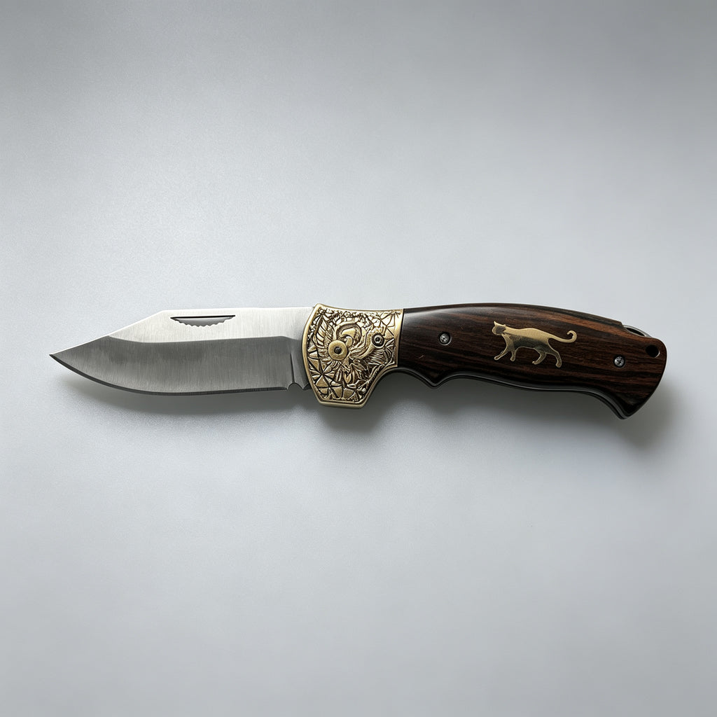 T-06 Folding Knife – 9Cr13, Copper & Resin