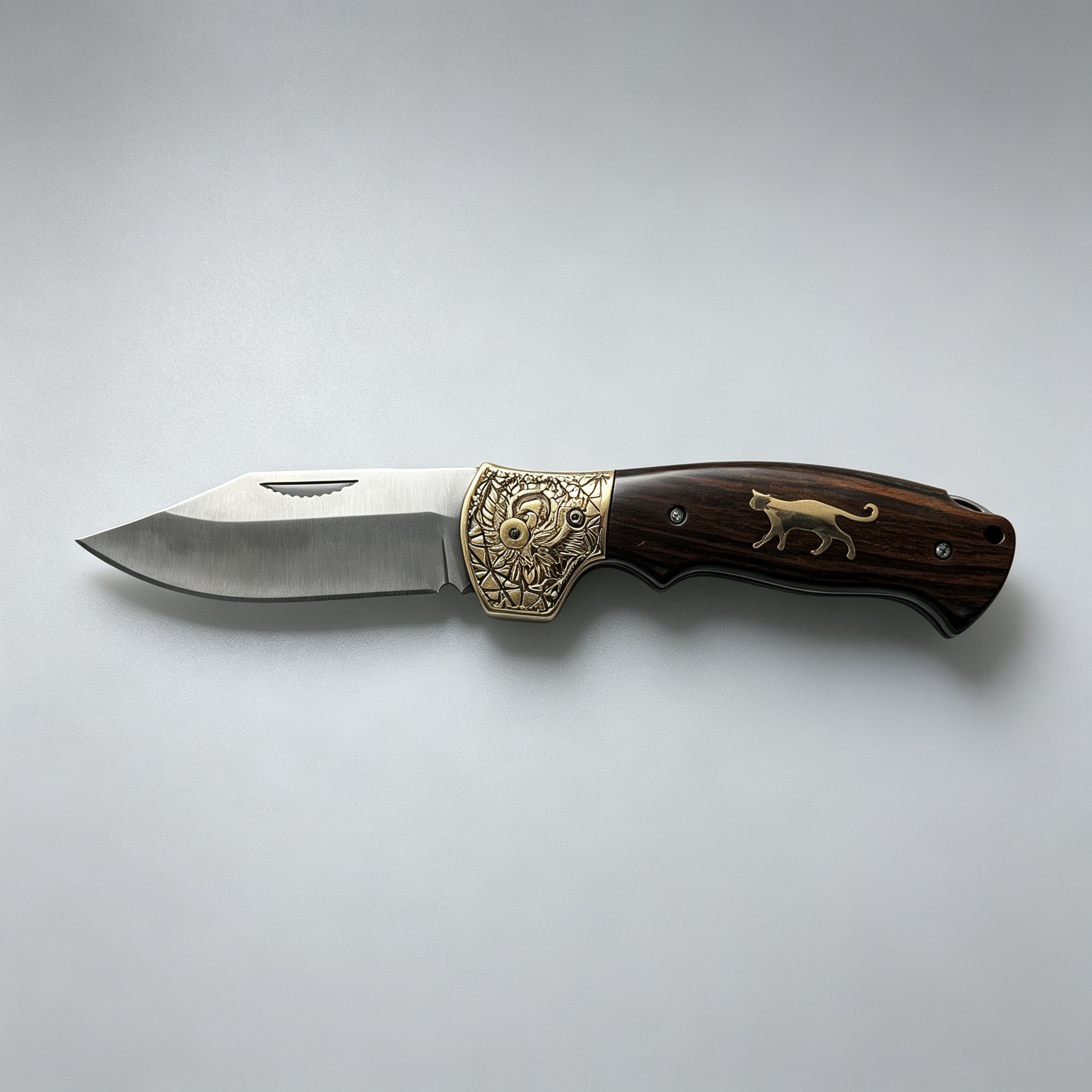 T-06 Folding Knife – 9Cr13, Copper & Resin