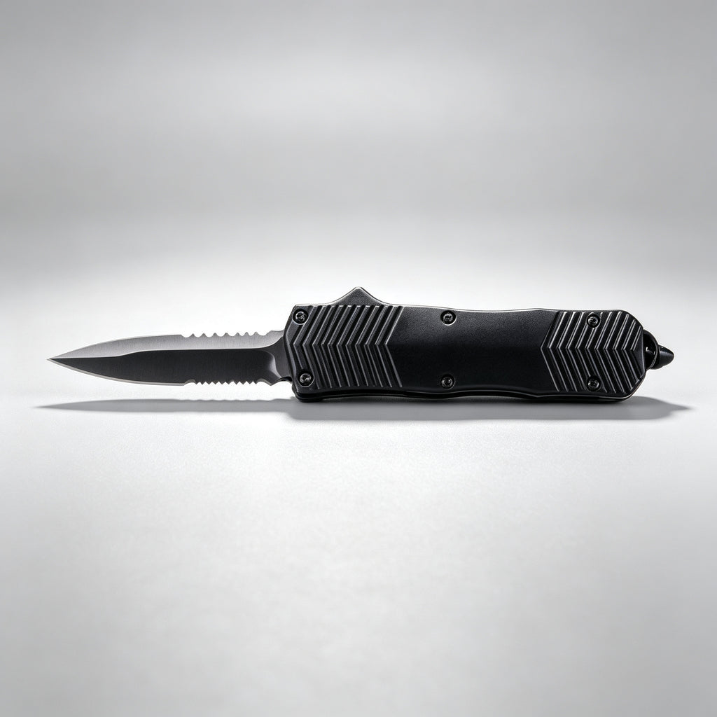 F145-10 Folding Knife Double-Edge Serrated – 170mm · 210g