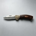 T-07 Folding Knife – Vine Etch, Copper & Wood