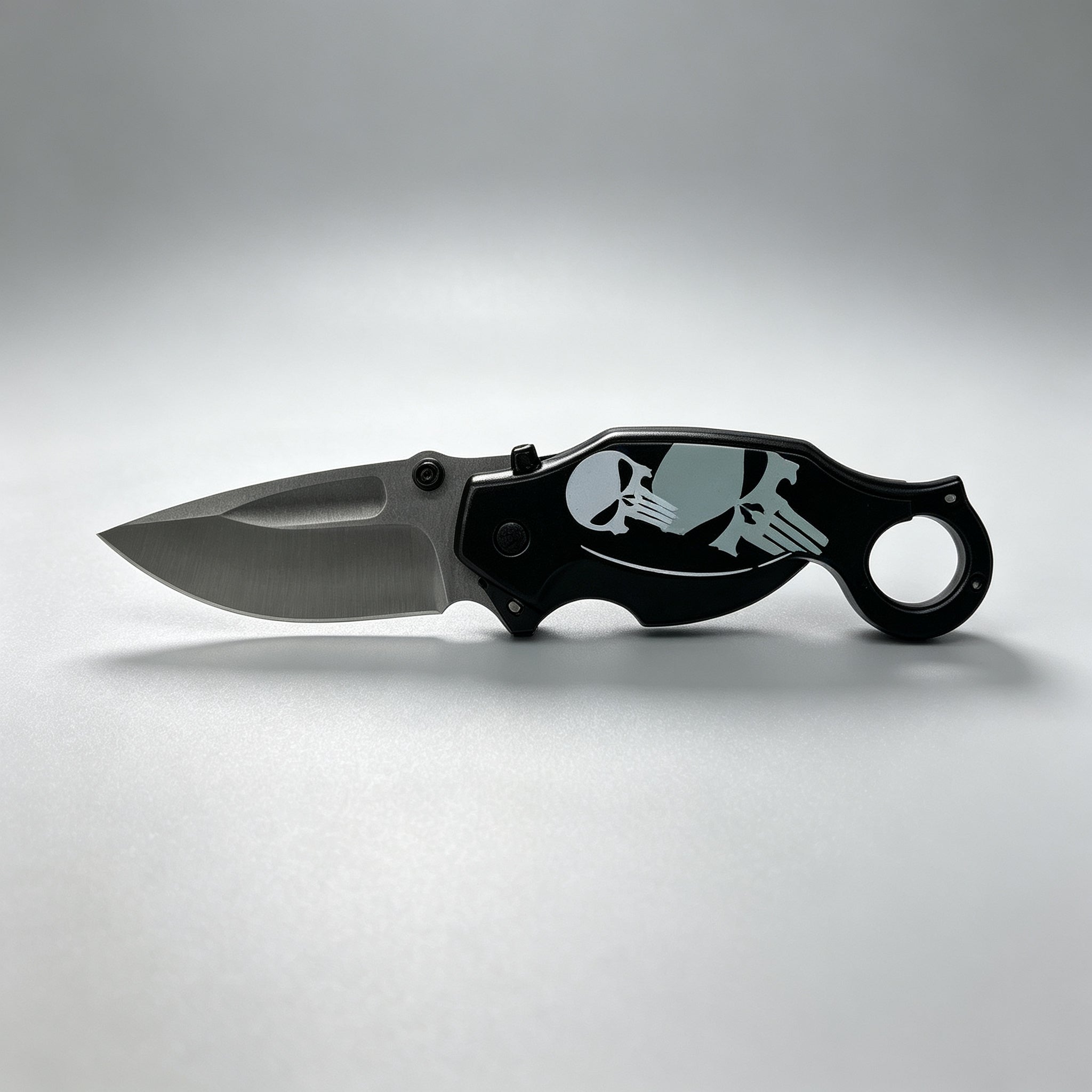 PH04 Karambit Folding Knife – Skull Design, Finger Ring