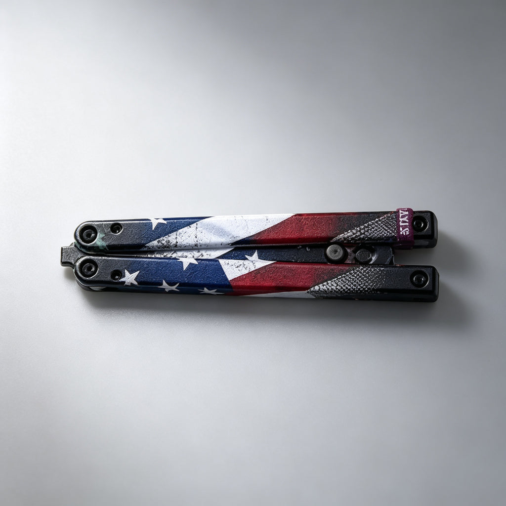 PH02-2 Butterfly Knife – USA Flag