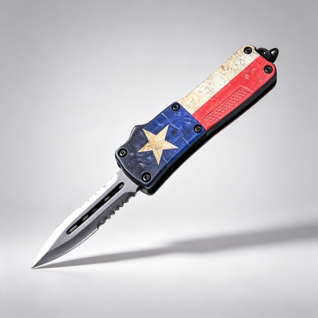 F145-6 Folding Knife Double-Edge Serrated – 170mm · 210g