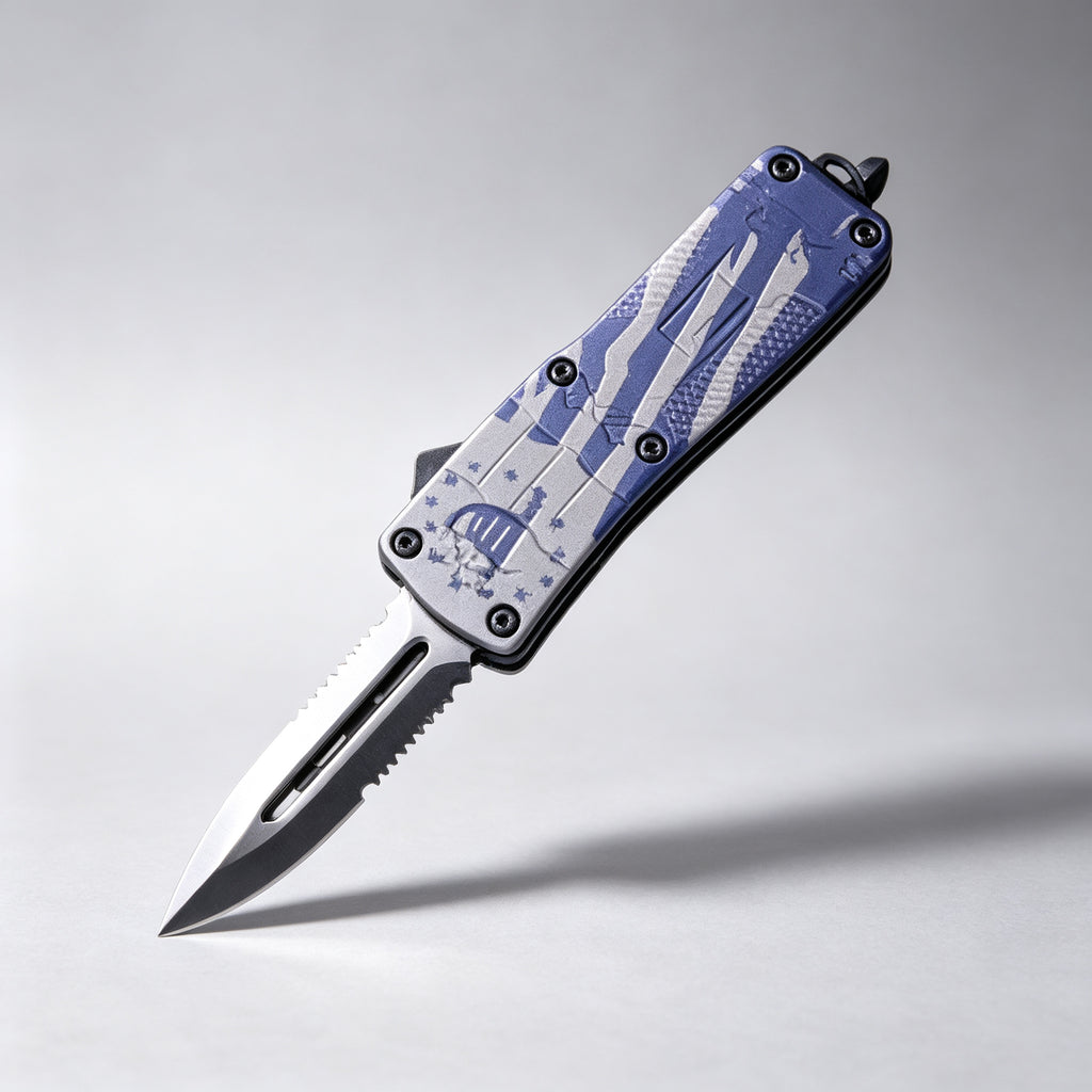 F145-7 Folding Knife Double-Edge Serrated – 170mm · 210g