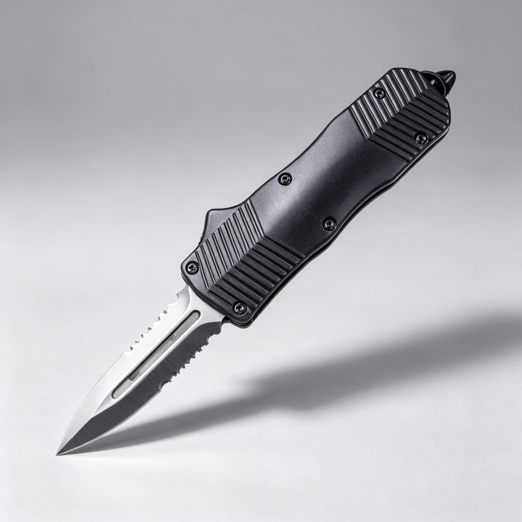 F145-10 Folding Knife Double-Edge Serrated – 170mm · 210g