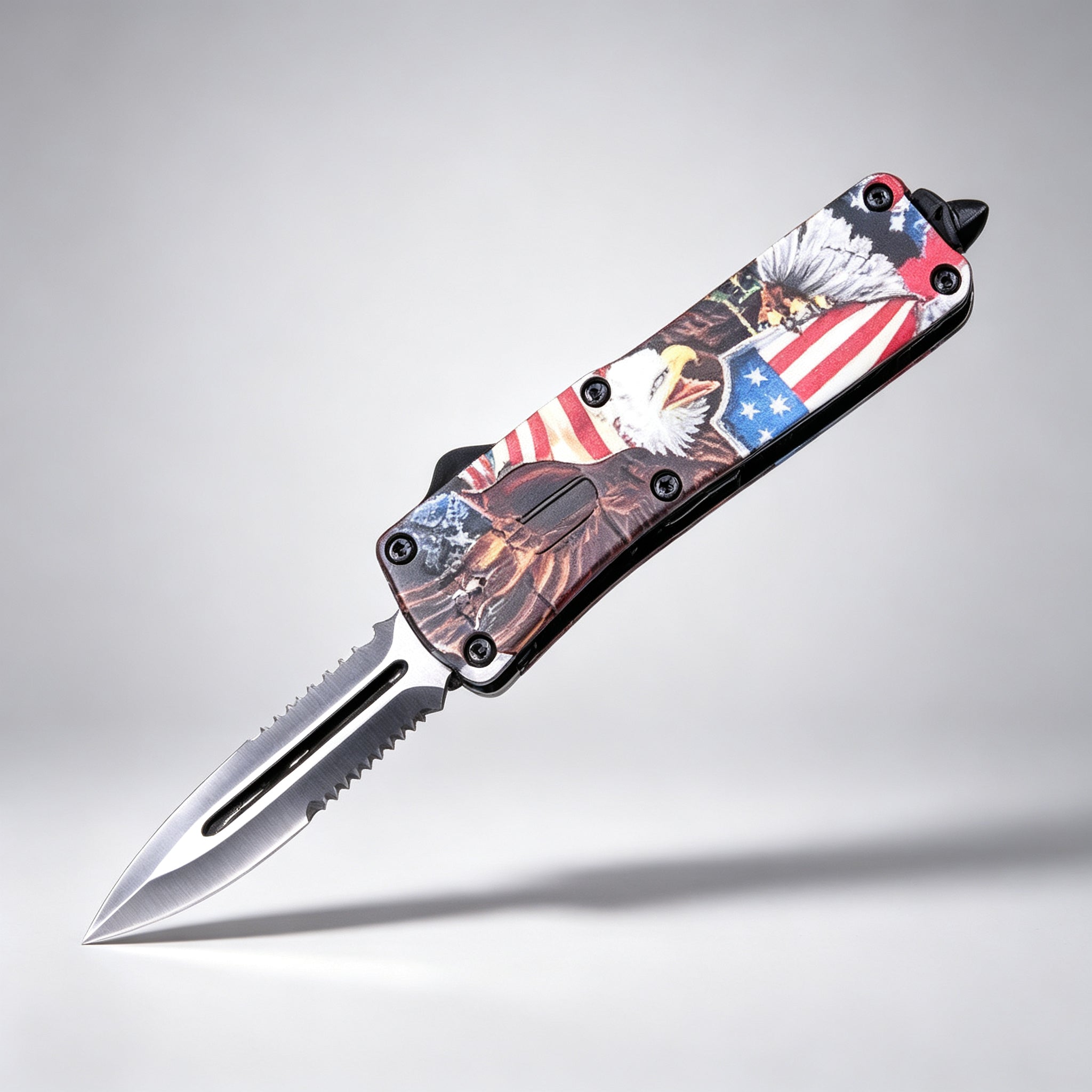 F145-1 Folding Knife Double-Edge Serrated – 170mm · 210g