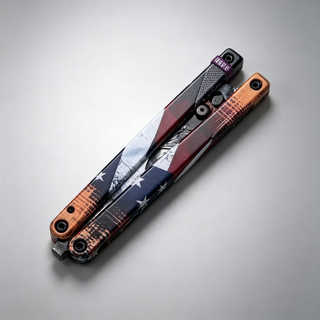 PH02-2 Butterfly Knife – USA Flag