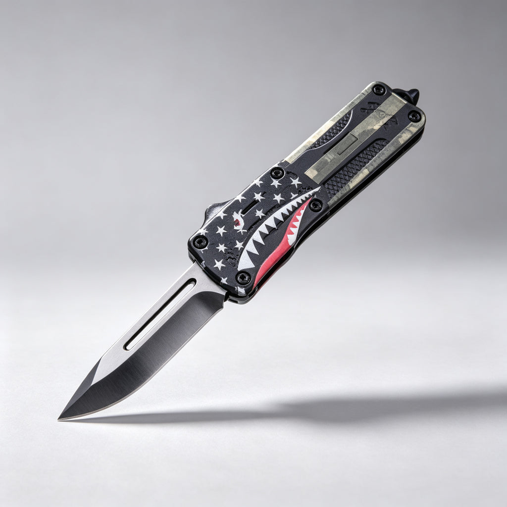 F139 Folding Knife Double-Edge Serrated – 170mm · 227g