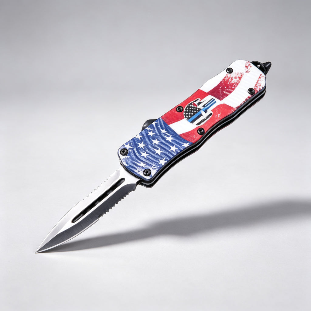 F146-1 Folding Knife Double-Edge Serrated – 170mm · 210g