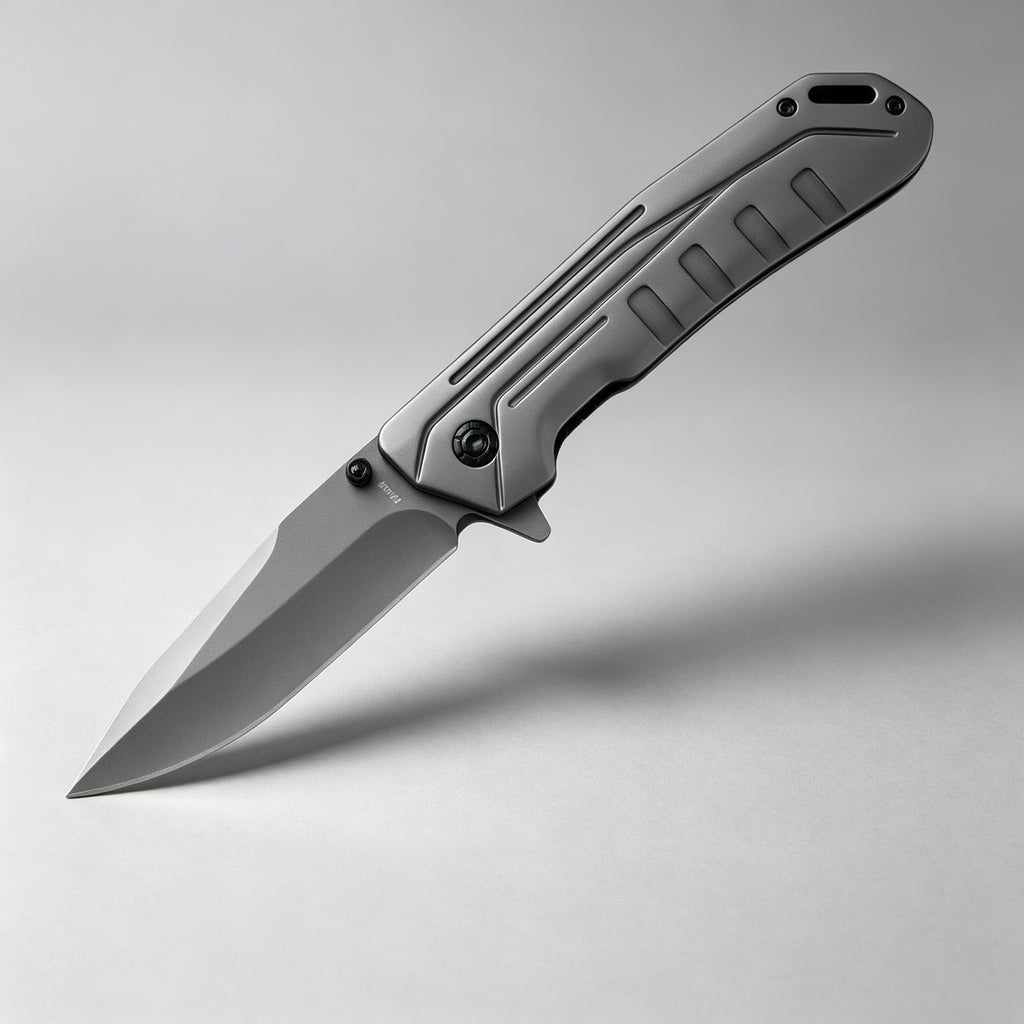 F220 Bearing Folding Knife Black & White Handle – 226mm · 162g