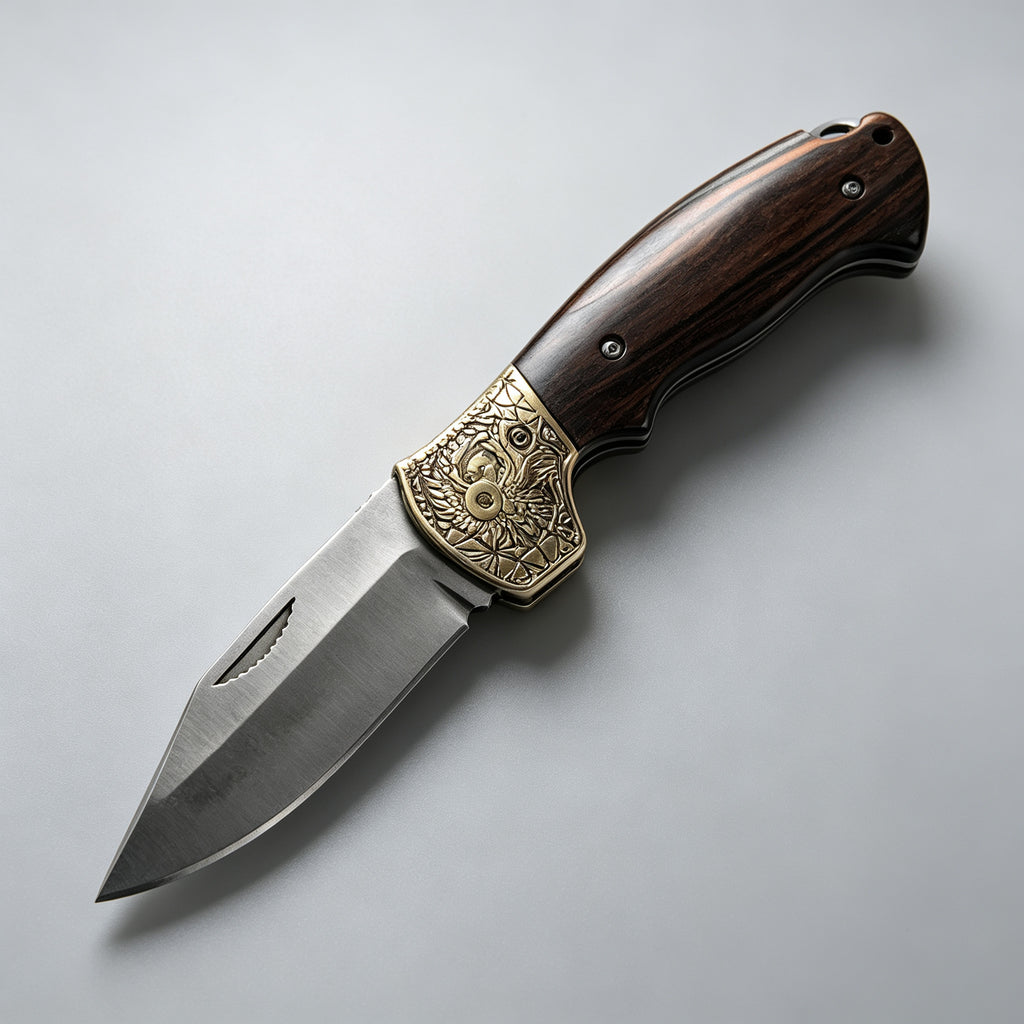 T-06 Folding Knife – 9Cr13, Copper & Resin