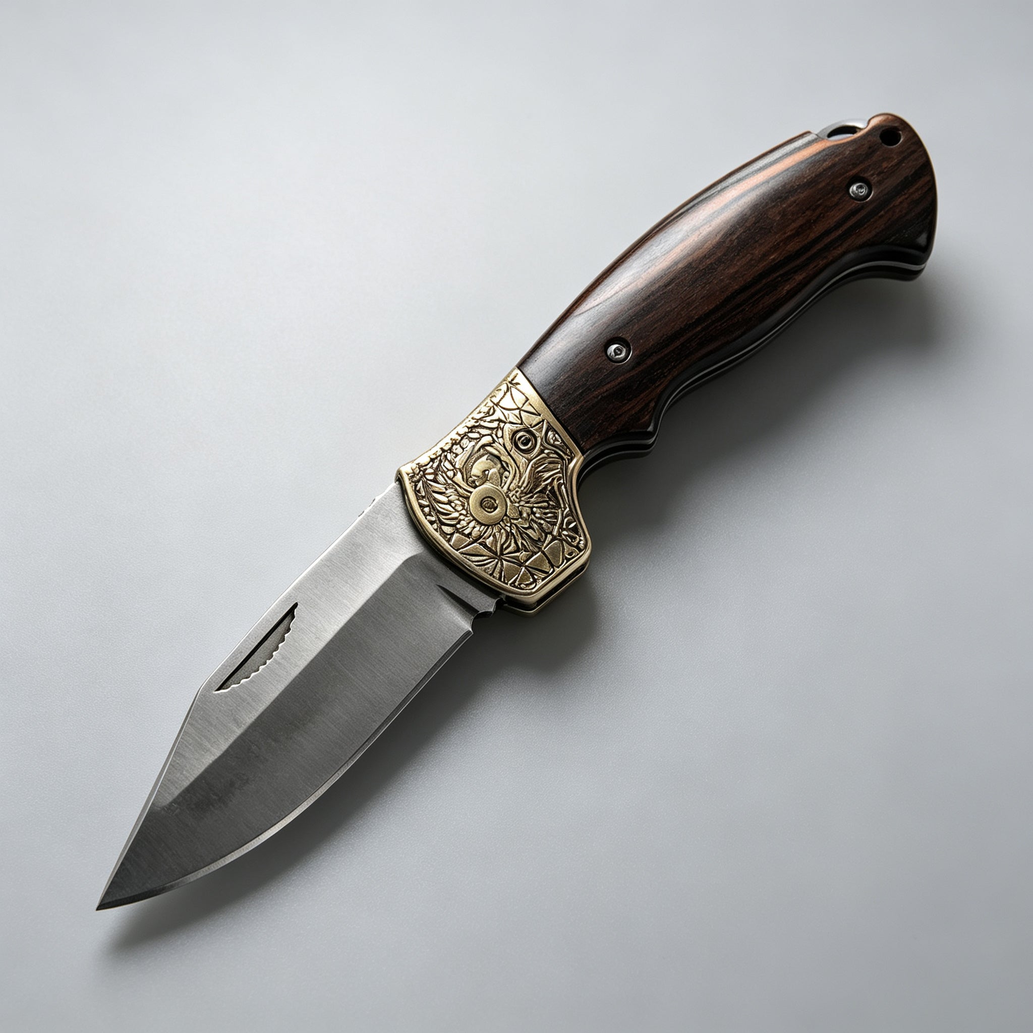 T-06 Folding Knife – 9Cr13, Copper & Resin