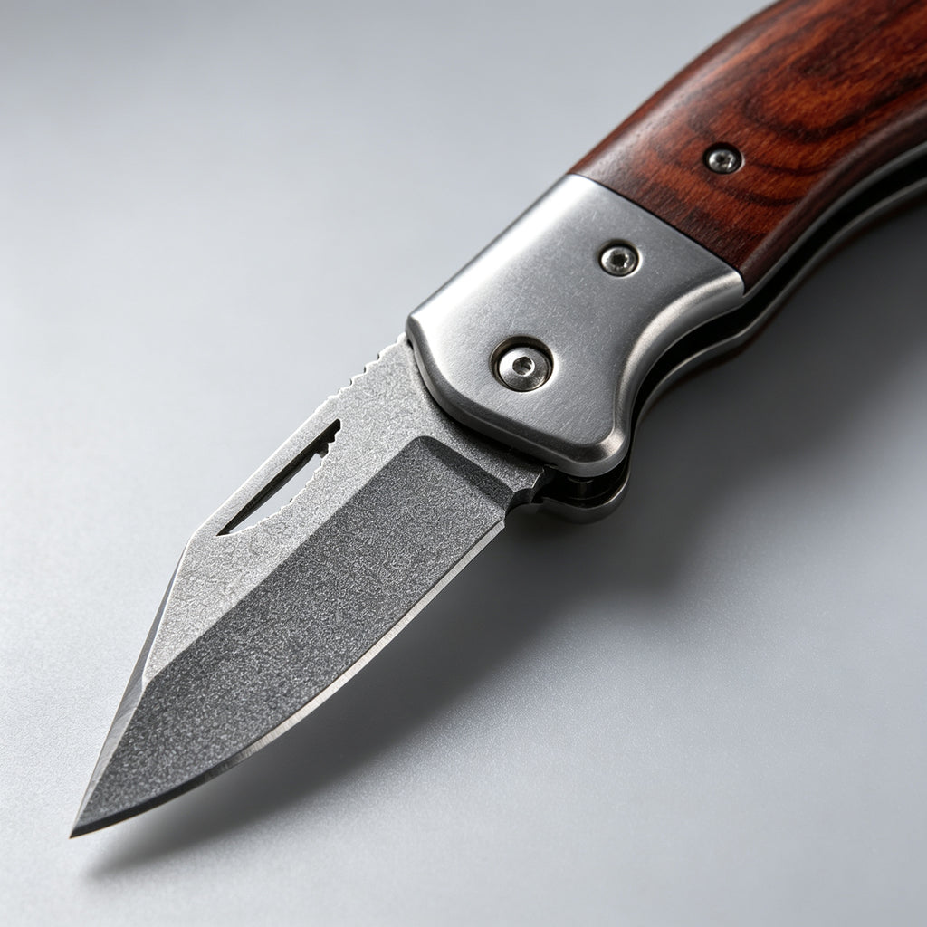 T-08 Folding Knife – 5Cr13, Steel & Wood