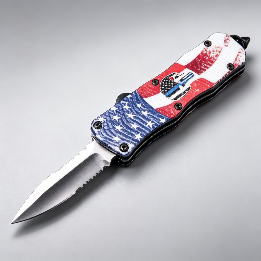 F146-1 Folding Knife Double-Edge Serrated – 170mm · 210g
