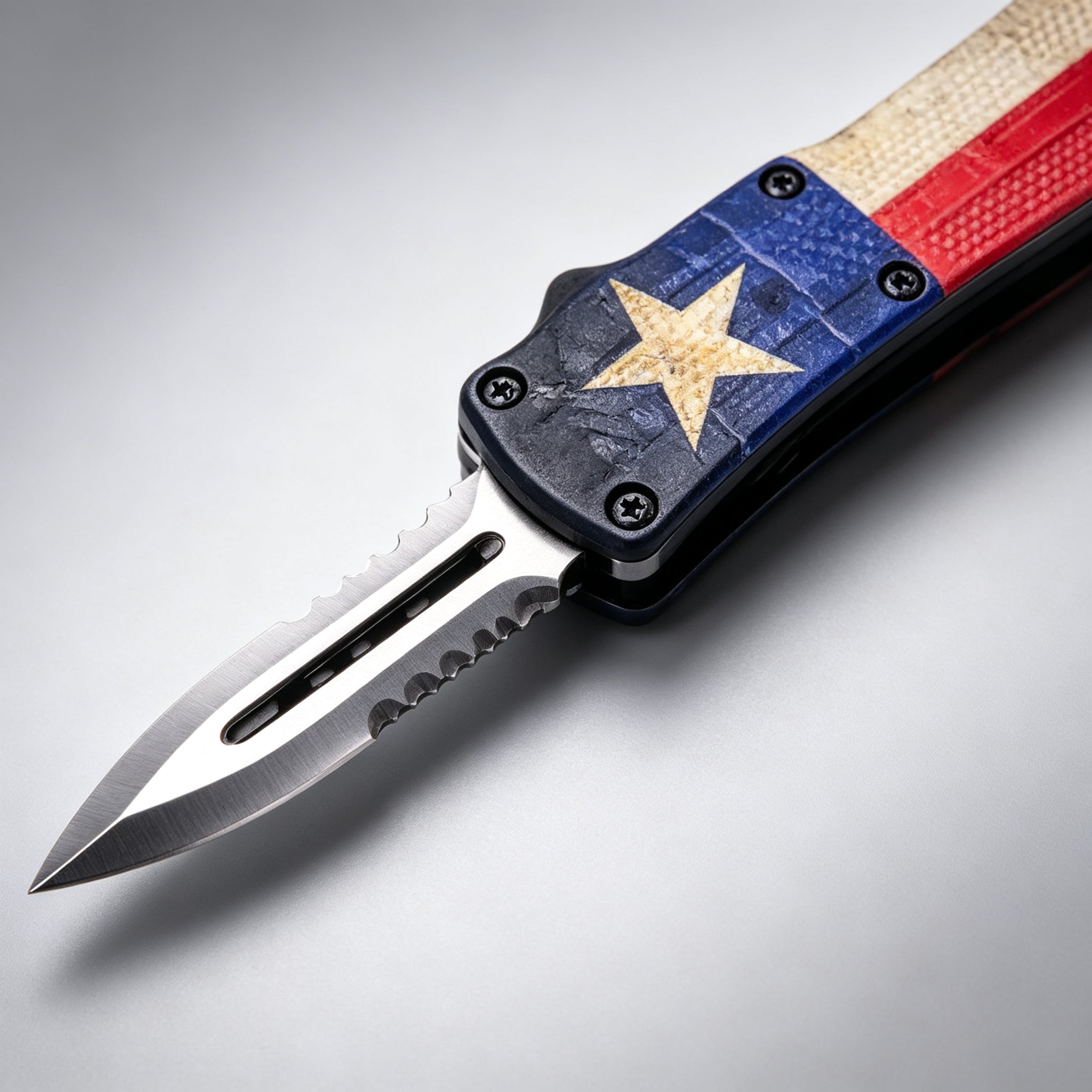 F145-6 Folding Knife Double-Edge Serrated – 170mm · 210g