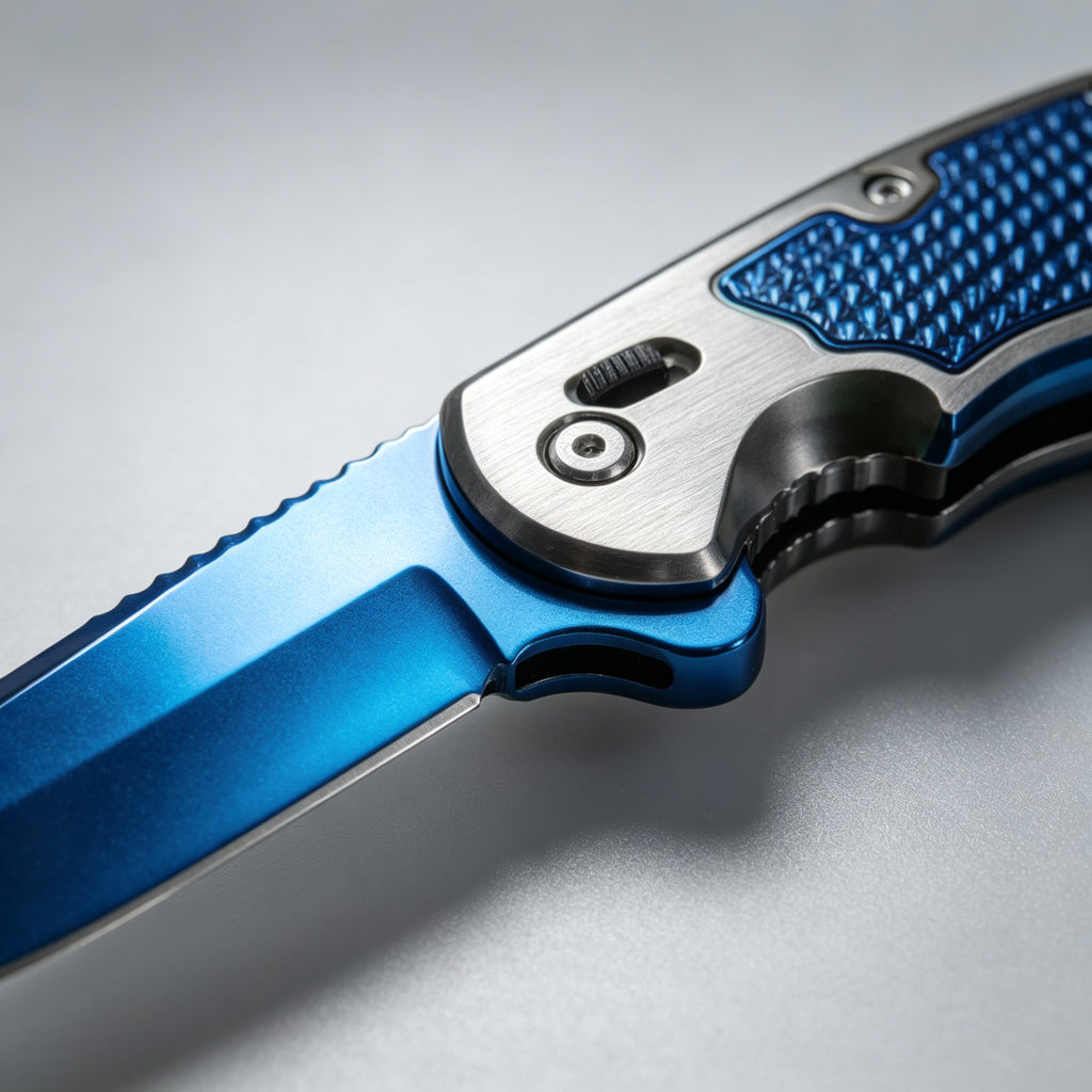 PH06 Folding Knife – Blue Titanium